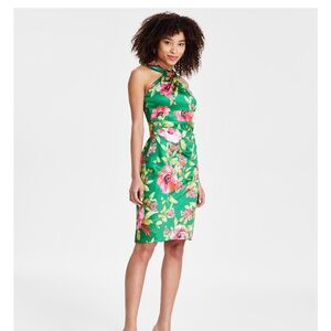 Eliza J Front Twist Satin Dress